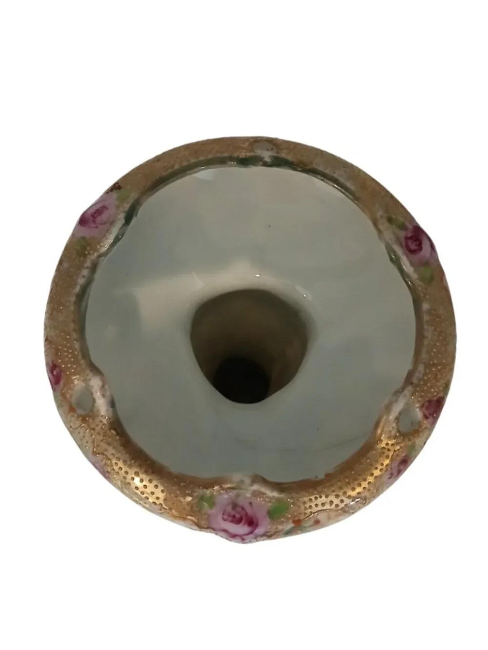 Rare Japanese Satsuma Revival Posy Vase Gilt & Hand Painted Scenes, c.1900–1920